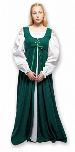 Plus Size Medieval Dress Renaissance Fair Renfaire Gown Costume Peasant Dress