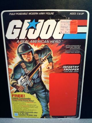 G.  I.  Joe Hasbro/vintage Collectible Card - Back Grunt Uncut/full File Rare