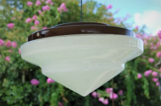 Vintage Hunter Fan Light Kit - Large Art Deco Glass Globe - Brown Fitter