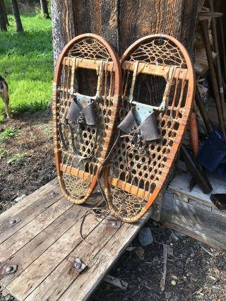 Vintage Wooden Snowshoes Groswold Ski Co Us Military Ww2 1945 No Resv