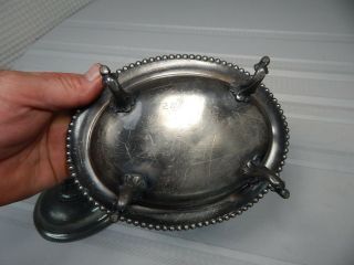 Vintage Civil War Era Food Veg.  /Cloche w/Goat Silver Plated Engraved 