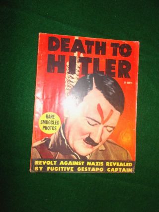 Anti - Nazi Propaganda Picture Book Death To Hitler War Atrocities Murder Hanging