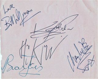 Rare The Rolling Stones Signed 1960 