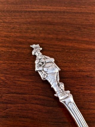 Rare Sterling Silver Souvenir Spoon Seattle: Umbrella Hat Man,  Robert W.  Patten