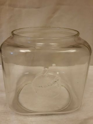 Vintage Square Oak Acorn Candy Vending Machine Glass Globe