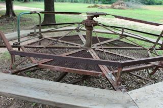 Merry - Go - Round Vintage Playground Equipment Great Pull A - way 12 ' diameter 7