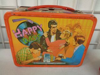 VINTAGE 1976 THERMOS THE FONZ METAL LUNCHBOX COMPLETE W/ THERMOS 3