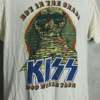 Vintage Kiss Tour T Shirt Sz Xl Hot In The Shade Concert Single Stitch 1990 Usa