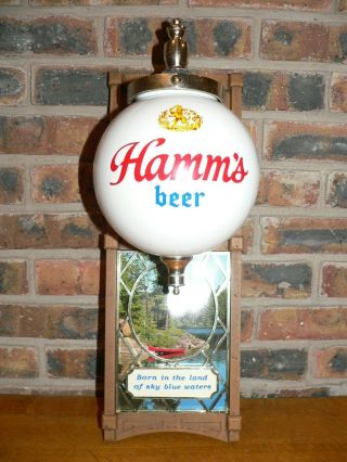 Vintage Hamm ' s Beer Wall Display Bar Sign with Globe (Not Wired) Theo Hamm 2