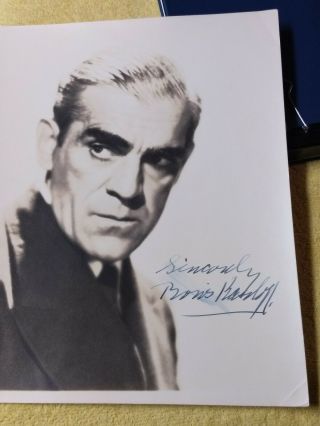 Vintage Boris Karloff Autographed 8 X 10 Photograph
