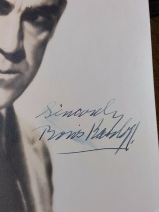 Vintage Boris Karloff Autographed 8 X 10 Photograph 2
