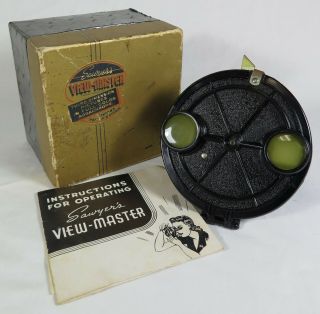 Vintage 1940s Sawyers View - Master Clamshell Small Lens Model - A W/ Box