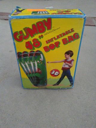 Vtg Htf Gumby Inflatable Bop Bag
