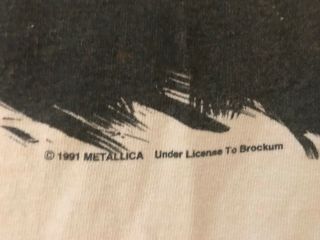 Vintage 1991 Metallica Wherever I May Roam Concert Tour T - Shirt Large 3