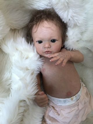 Reborn Baby Girl Julietta Awake By Natalie Blick Rare Sole Art Doll W/