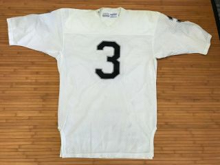 46 - Vtg 80s Los Angeles Raiders 3 Sand Knit Team Issued Game Sewn Jersey Usa