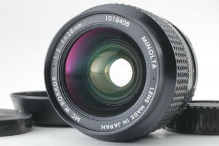 【rare 】minolta Mc W Rokkor 28mm F/2 W/hood Wide Angle Lens From Japan 1160