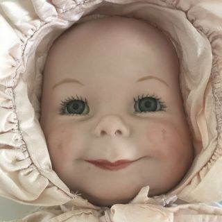 Vintage 3 Three Faces Of Eve Bisque Porcelain Baby Doll Happy Sleepy Sad