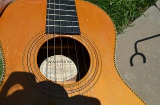 VINTAGE WASHBURN PARLOR GUITAR 1910 - 1915 Style 115 Rosewood Spruce Ebony 287751 10