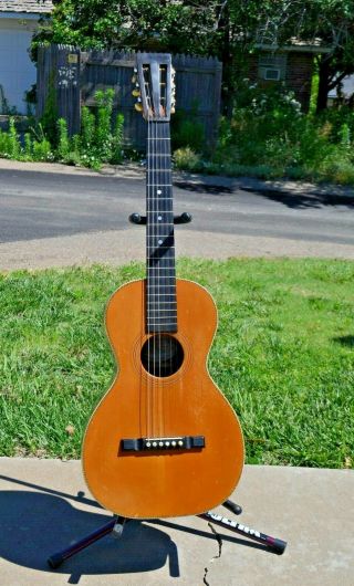 Vintage Washburn Parlor Guitar 1910 - 1915 Style 115 Rosewood Spruce Ebony 287751