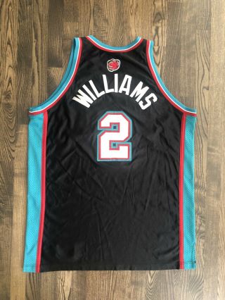 Vintage REEBOK Authentic JASON WILLIAMS 2 Memphis Grizzlies Jersey 52 XXL 2XL 3