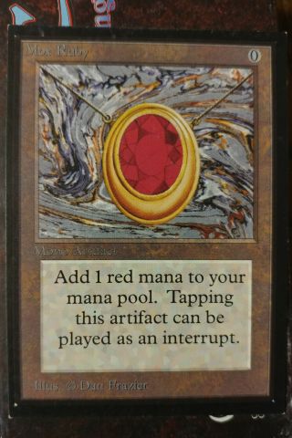 Mox Ruby Beta Ce Magic The Gathering