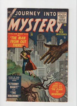 Journey Into Mystery 26 Fn 6.  0 Vintage Marvel Atlas Comic Pre - Hero Horror 10c