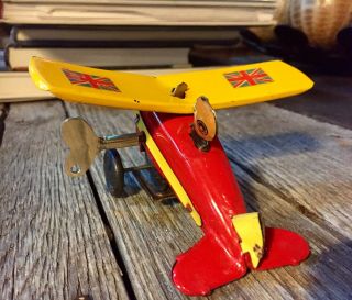 Vintage British Marx Looping Wind Up Plane 2