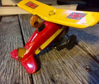 Vintage British Marx Looping Wind Up Plane 3