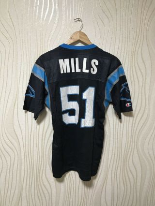 CAROLINA PANTHERS NFL CHAMPION VINTAGE FOOTBALL JERSEY SHIRT SAM MILLS 2