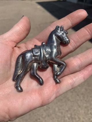 Vintage Sterling Silver Horse Pin Made In Mexico Collectors Piece