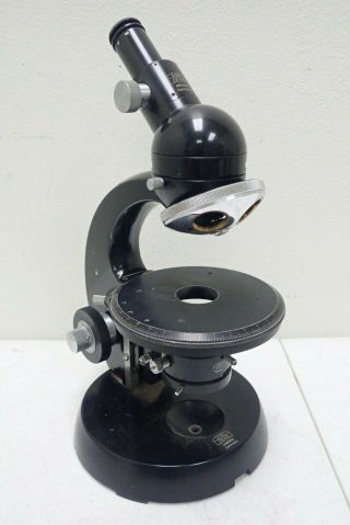 Vintage Carl Zeiss Germany Microscope W/ Condenser