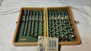 Nos Vintage Irwin Auger Drill Bit Set With Booklet