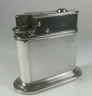 Mylflam 835 Hh Silver Semi - Automatic Table Lighter Germany - Vintage