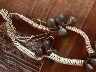 Vintage African Tribal Bell And Cowrie Shell Necklace