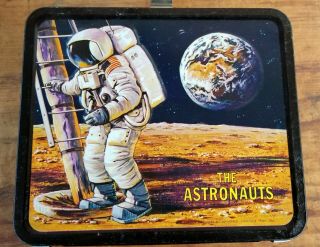 Vintage 1969 The Astronauts metal lunchbox AND THERMOS Apollo 11 Aladdin 2