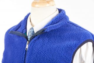 Vintage Mens PATAGONIA Vest XL in Royal Blue PEF Deep Pile Sherpa Fleece USA 2