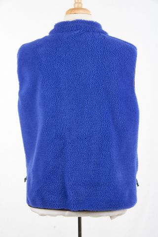 Vintage Mens PATAGONIA Vest XL in Royal Blue PEF Deep Pile Sherpa Fleece USA 4