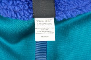 Vintage Mens PATAGONIA Vest XL in Royal Blue PEF Deep Pile Sherpa Fleece USA 6