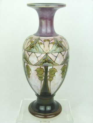 A Rare Royal Doulton Lambeth Art Nouveau Secessionist Vase By Eliza Simmance.  2