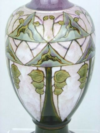 A Rare Royal Doulton Lambeth Art Nouveau Secessionist Vase by Eliza Simmance.  2 2