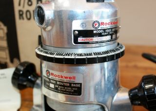 Vtg 1970s Rockwell (Porter Cable) 100 (1001 Base,  1002 Motor) 7/8HP 1/4 