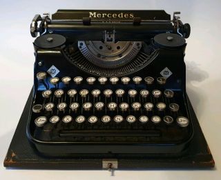 vintage antique portable Mercedes Prima typewriter vgc Z Mehlis.  Prop? 2