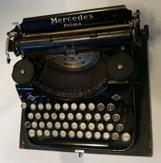 vintage antique portable Mercedes Prima typewriter vgc Z Mehlis.  Prop? 4