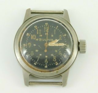 Vintage Bulova A17a Us Military Issue Navigators Watch Mil - W - 6433a Running