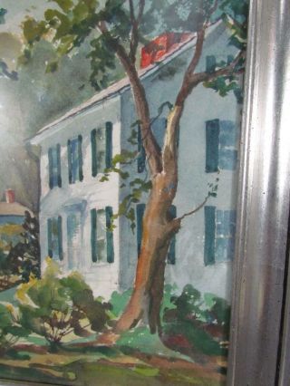 VINTAGE ROCKPORT,  GLOUCESTER,  MA STREET SCENE WATERCOLOR signed RUTH HARRIS PACE 4
