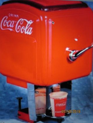 Vintage 1930 ' s Coca - Cola Dispenser Cup Holder And Drain. 7