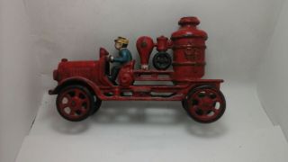 Vintage Cast Iron Pumper Firetruck No Markings