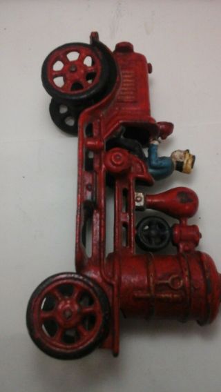 Vintage Cast iron Pumper Firetruck No markings 4