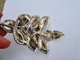 STUNNING Vintage JULIANA D&E Molded Glass Rhinestone CHRISTMAS TREE Pin Brooch 6